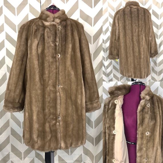 Faux Fur Coat - Country Pacer Coat - Vintage Frenc
