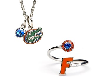 Stone Armory Gift Set-Love Florida Gators Ring & Necklace | Officially Licensed University of Florida Jewelry | Florida Ring | Florida Gift