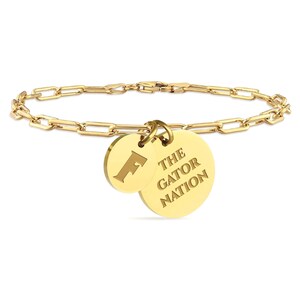 Stone Armory Officially Licensed Bracelet for Florida Gators - 18K Gold Plated Stainless Steel for Sensitive Skin - Florida Gator Gifts