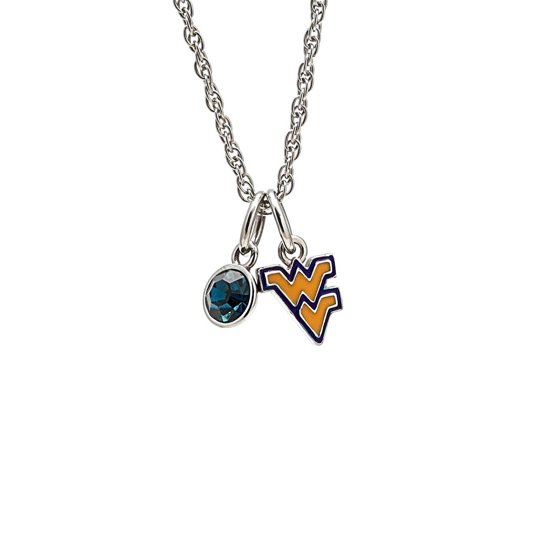 Stone Armory West Virginia Crystal Necklace WVU Mountaineers Etsy