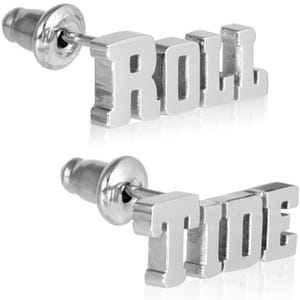 Stone Armory Officially Licensed University of Alabama Earrings - Alabama Roll Tide Earrings - Hypoallergenic Earrings for Sensitive Ears