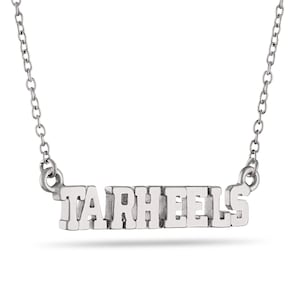 Stone Armory North Carolina TARHEELS Necklace | UNC Tar Heels Jewelry | Stainless Steel Script Pendant | Perfect UNC Tar Heel Gift