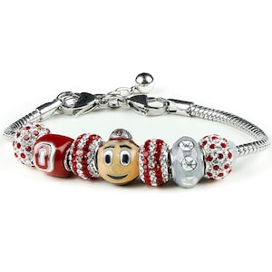 Stone Armory Officially Licensed Ohio State Bracelet – Brutus Buckeye Charm Bracelet – OSU Jewelry and Gifts for Fans and Alumni image 1