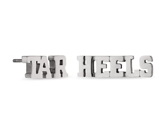 Stone Armory North Carolina Stud Earrings | North Carolina Tarheels Jewelry | Stainless Steel TAR HEELS Studs | Perfect UNC Tarheel Gift