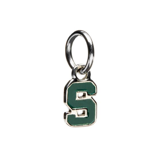 Msu Block S Charm Pendant Etsy Msu Block S Charm Pendant Etsy