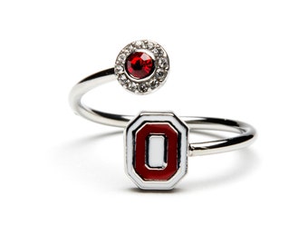 Stone Armory Officially Licensed  Ohio State University Ring for Women – Block O Buckeyes Class Ring – OSU Jewelry Gift for Fans & Alumni