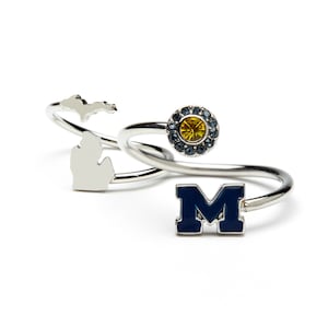 Michigan Rings Gift Set - Love Michigan Wolverines One for You and One for Me Rings | University of Michigan Rings | Michigan Jewelry
