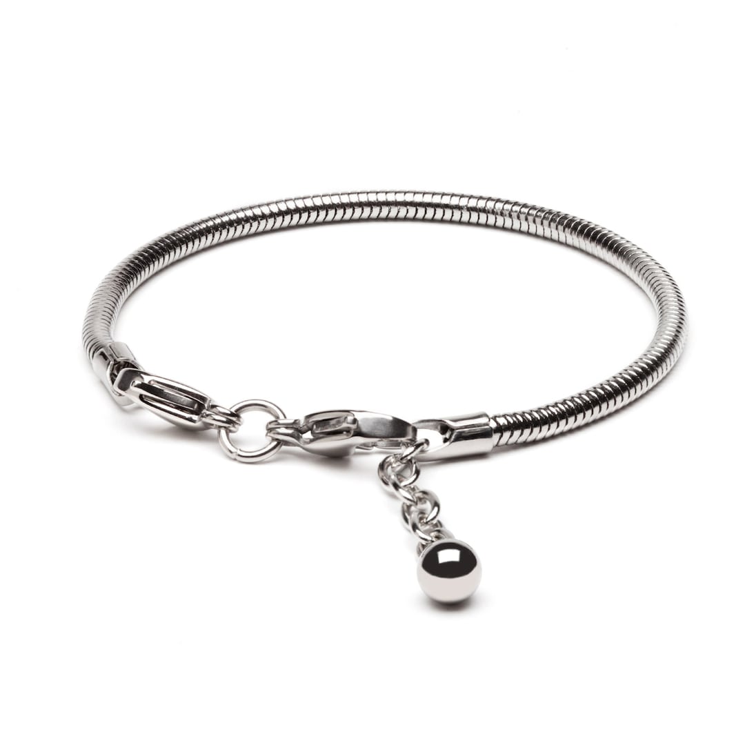 Snake Chain Bracelet Stainless Steel Bracelet Charm Bracelet Jewelry 7 ...