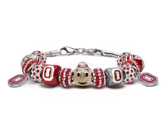 Stone Armory Officially Licensed | Brutus OH-IO Chant Charm Bracelet – Officially Licensed Ohio State University Jewelry – Buckeyes Gift
