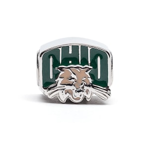 Stone Armory Ohio University Bead Charm | Ohio Bobcats Jewelry | Attack Cat Bead Charm | Perfect OU Gift
