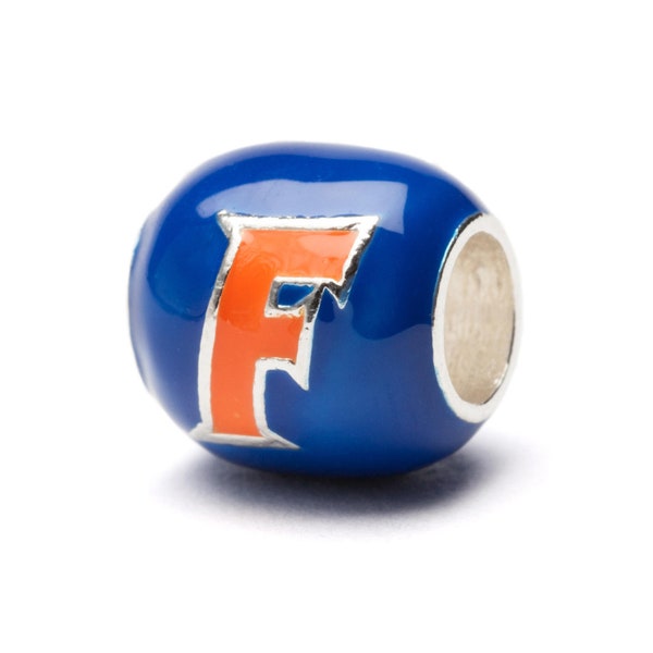 Stone Armory University Of Florida Bead Charm | Florida Gators Jewelry | Blue 2-Sided Logo Bead Charm | Perfect Florida Gift