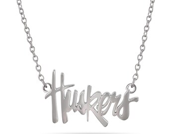Stone Armory Officially Licensed Nebraska Huskers Necklace - Stainless Steel Jewelry for Sensitive Skin - Adjustable 16-20in Chain