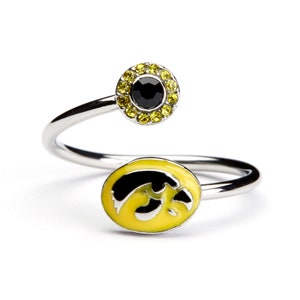 Stone Armory University of Iowa Ring | Iowa Hawkeyes Jewelry | Adjustable  Ring | Perfect U of I Hawkeye Gift