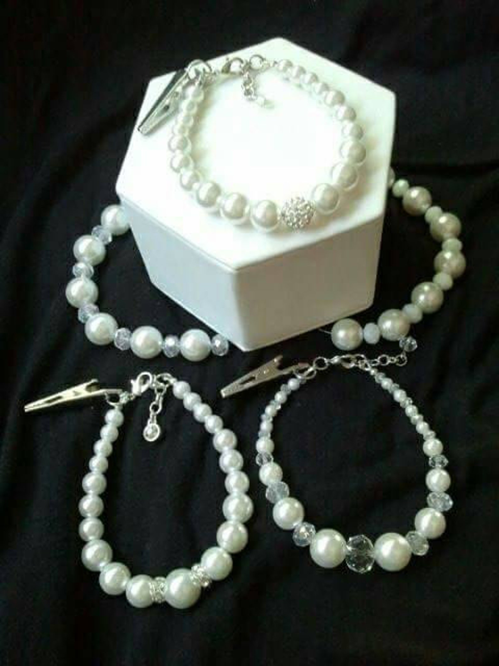 LDS Temple Bracelet White Glass Pearl Bracelet - Etsy