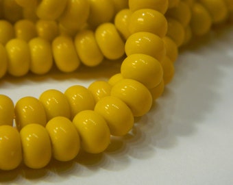 Coral Glass Imitation Jade Rondelle Donut Beads 10.5 Strand; 71 Glass Rondelle Beads 6MM Coral Imitation Jade Glass Rondelle Beads