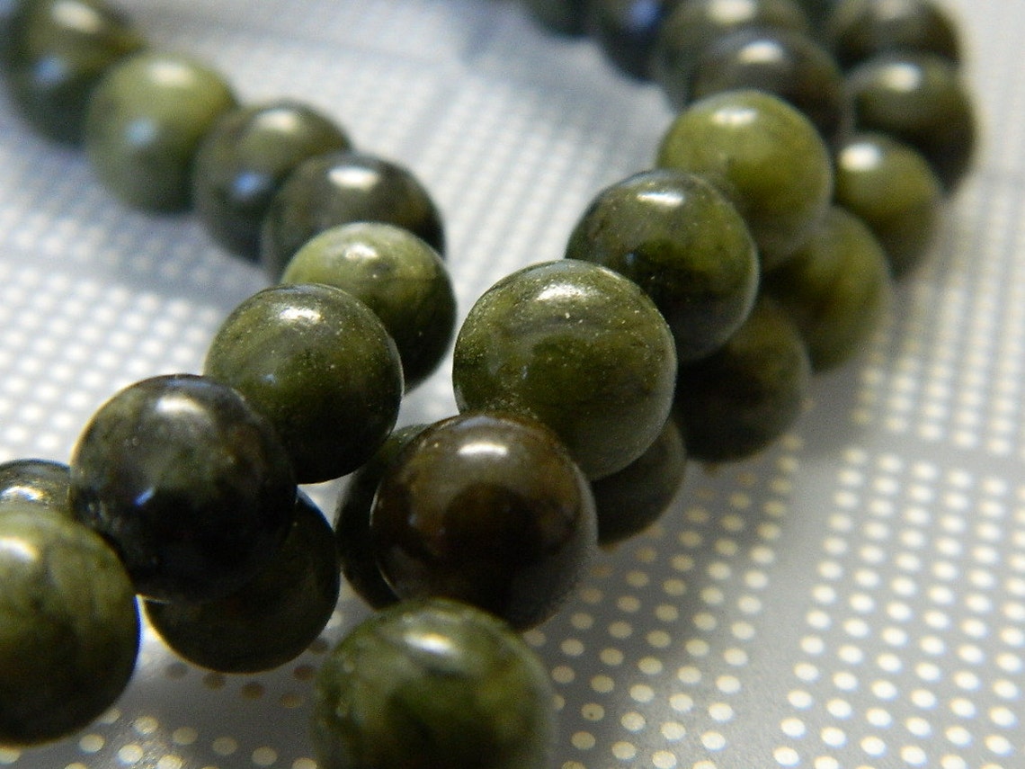 8MM Olive Green Taiwan Jade Beads Dark Green Taiwan Jade Etsy