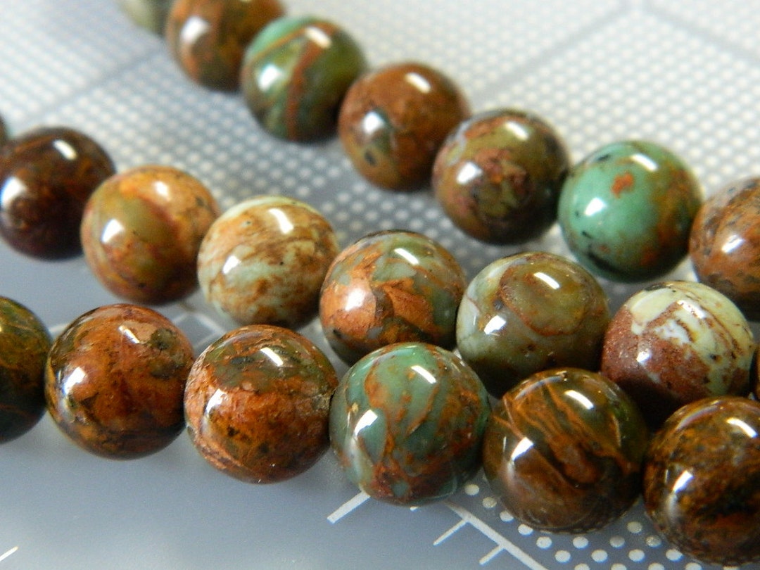 10MM Large Hole African Green Opal Round Beads Green Opal Etsy