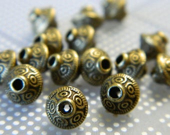 15pcs Tibetan silver folded metal spacer beads h2499 15pcs Tibetan silver folded metal spacer beads h2499