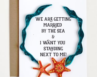 maid of honor, proposal card, cute bridesmaid card, wedding party cards, wedding cards, paper quilling, quilled card, quilling art