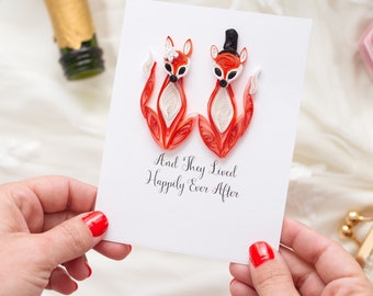 Tarjeta de felicitación de boda, tarjeta de filigrana, tarjeta del día de la boda para el novio, tarjeta de boda para el mejor amigo