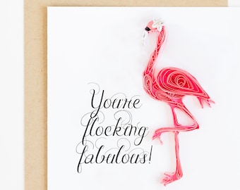 flamingo birthday card, happy birthday wishes for coworker, birthday card for someone special, for a good friend, for best friend girl