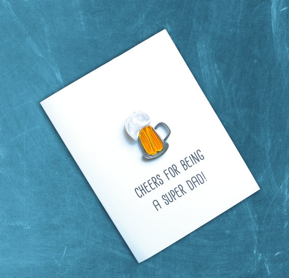 Download Funny Father S Day Card Featuring Paper Beer Tumbler Yellow And Gray Special Gift For Dad Grandfather