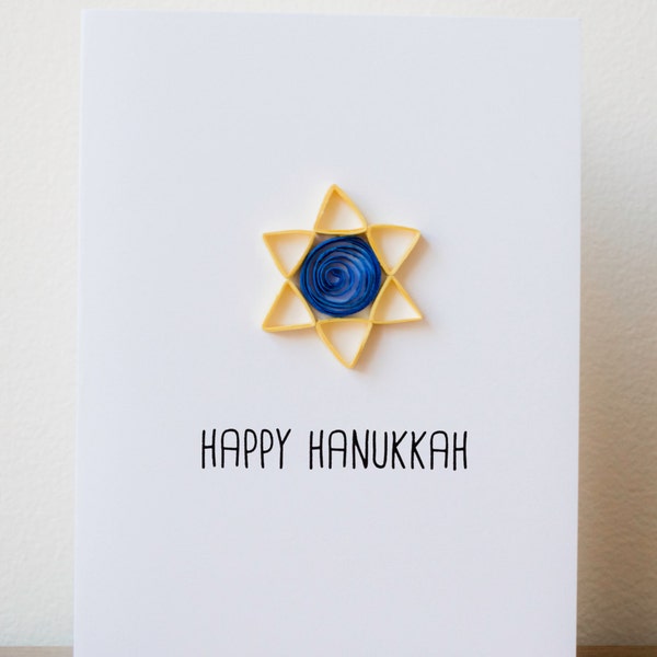 happy hanukkah wishes, happy hanukkah greeting, happy hanukkah cards, paper quilling card