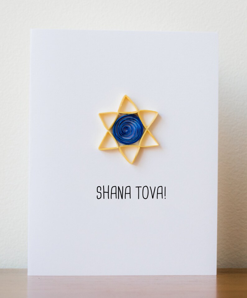 Rosh Hashanah Card Jewish New Year Card Shana Tova Card Rosh Hashanah Greeting Card Star of David Card Rosh Hashana Card image 1