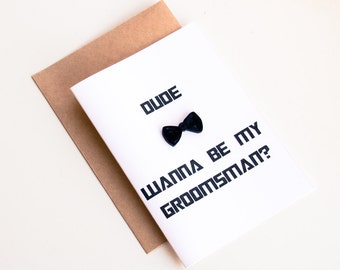 Groomsman card - Will You Be My Groomsman Card - Transformer typography