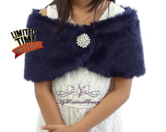 girls fur wrap