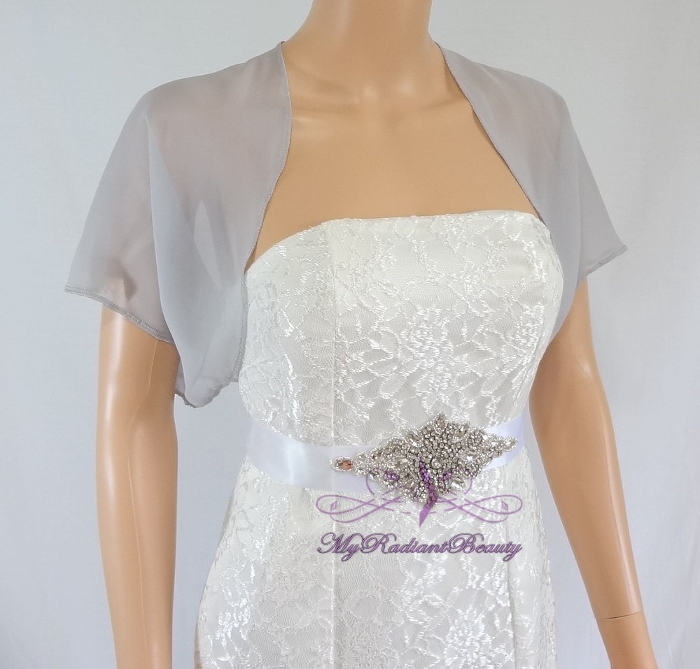 Grey chiffon best sale jacket