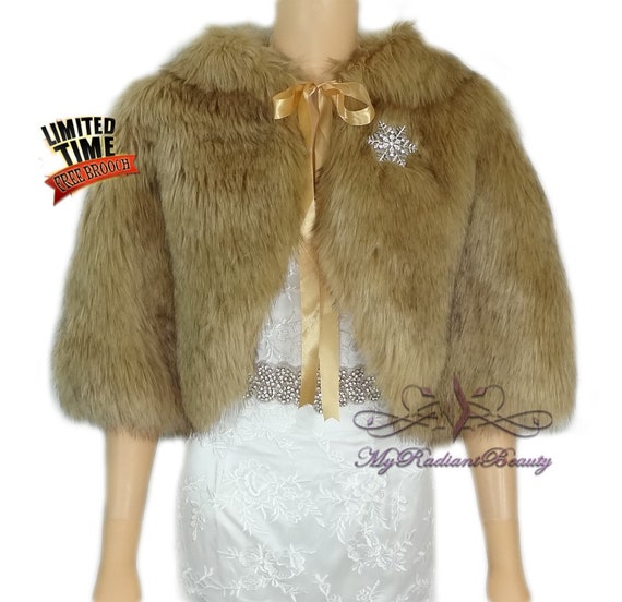 vintage faux fur stole