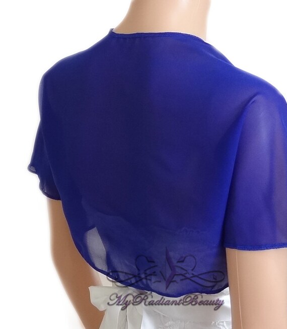 royal blue bolero shrug