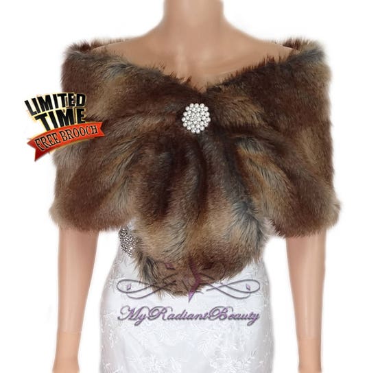etsy faux fur wrap