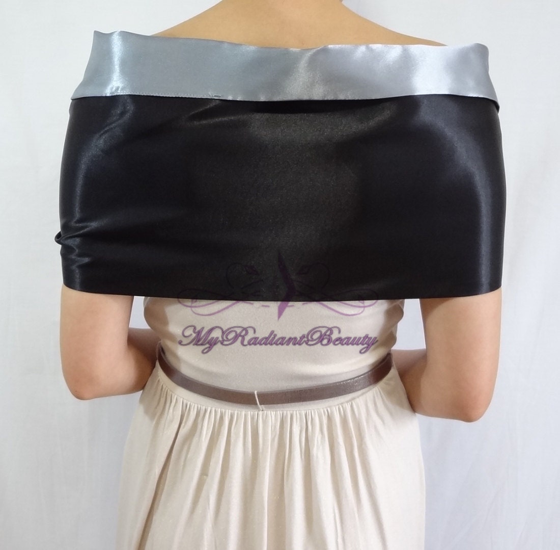 shawl satin grey