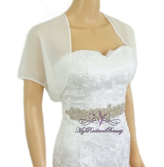 White chiffon outlet shrug