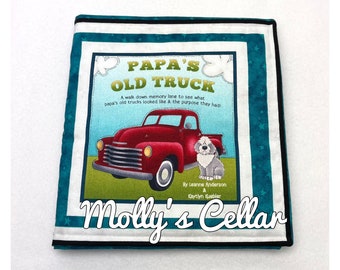 Baby soft book, Quiet book for baby, Cloth book, Fabric book, Papa's Old Truck