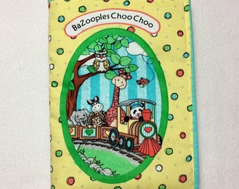 Soft book, Baby book, Quiet book, Cloth book, Bazooples Choo Choo Train