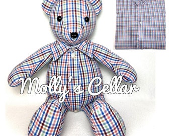 Large Memory Bear, keepsake bear, custom made bear, memorial bear, bereavement bear