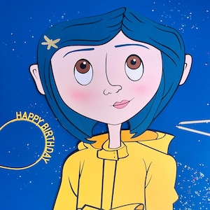 coraline birthday party, coraline decoration, coraline banner, coraline cake, coraline backdrop, coraline balloons, coraline party, coraline