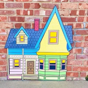 Up In the sky Adventure Centerpiece Stand Balloon House Birthday Party Decorations, Up House Balloons CutOut, Up Decor, Up Party Decor Theme