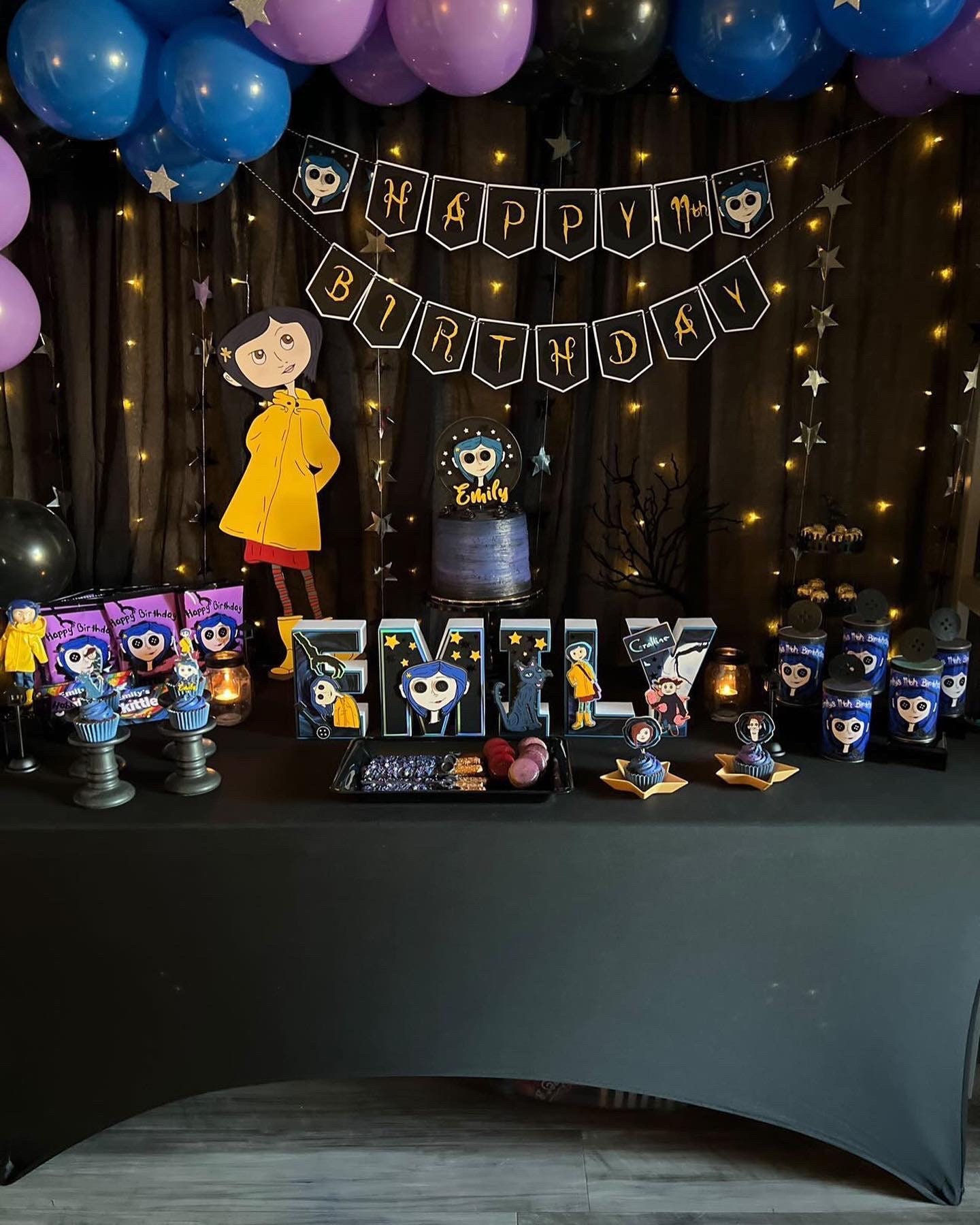 Coraline Birthday Party Decorations,8Pcs Coraline Theme Party Centerpieces  for Tables,Photo Booth Props, Cake Toppers, Coraline Party Supplies for