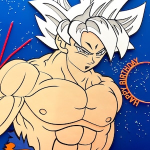 cumpleaños de dragon ball, pancarta de goku, decoración de dargon ball z, decoración de goku, fiesta de cumpleaños de goku, centro de mesa de goku, cumpleaños de DBZ, fiesta de goku