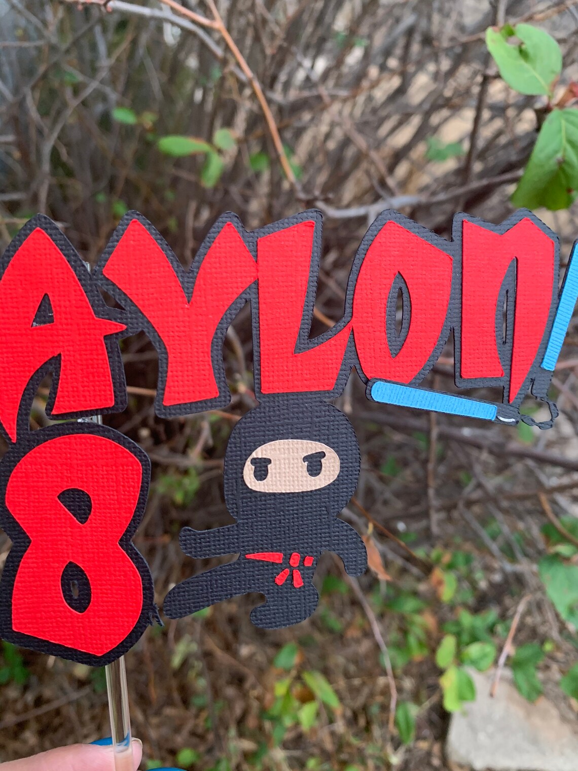 Ninja cake topper Ninja Birthday Party Ninja Birthday Etsy