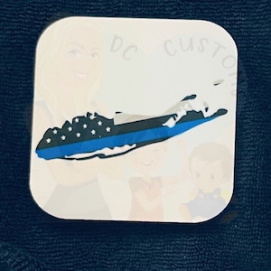 Long Island blue line flag magnet