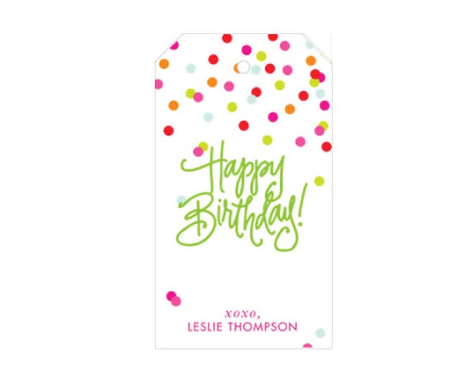 Personalized Gift Tags | Birthday Confetti