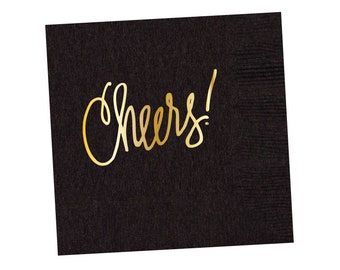 Napkins | Cheers - Black (in stock)