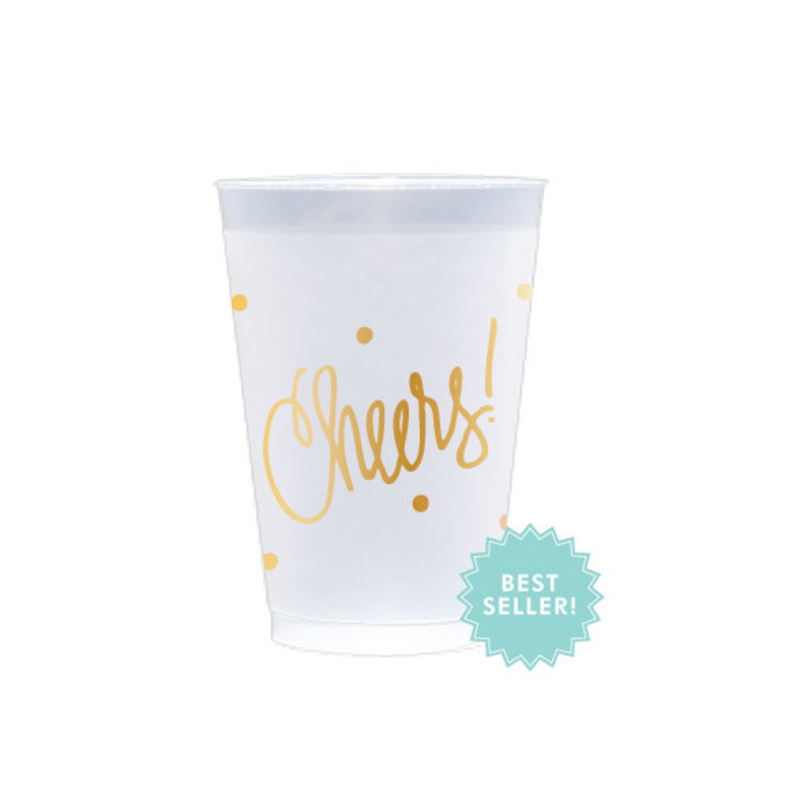 Cheers gold Frost Flex Cups 12 Oz. BULK 100 Etsy
