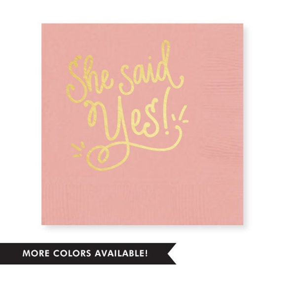 She Said Yes! Napkins (Qty 25)