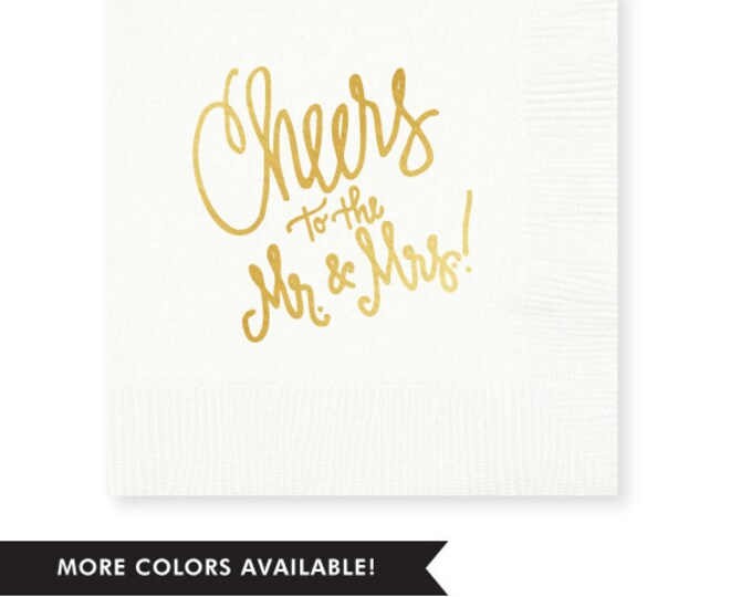 Cheers to the Mr. and Mrs.! Napkins (Qty 25)